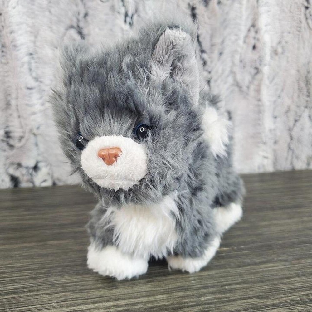 American Girl Gray Cat 5.5" Pet Adoption Fully Poseable Kitty Kitten Grey White